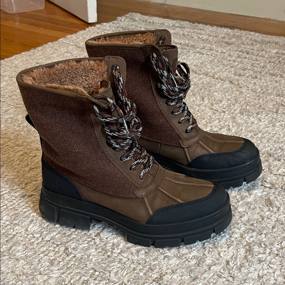UGG Ashton Brown and Black Winter Boots